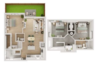 3BR/2BA - C1 525 floor plan